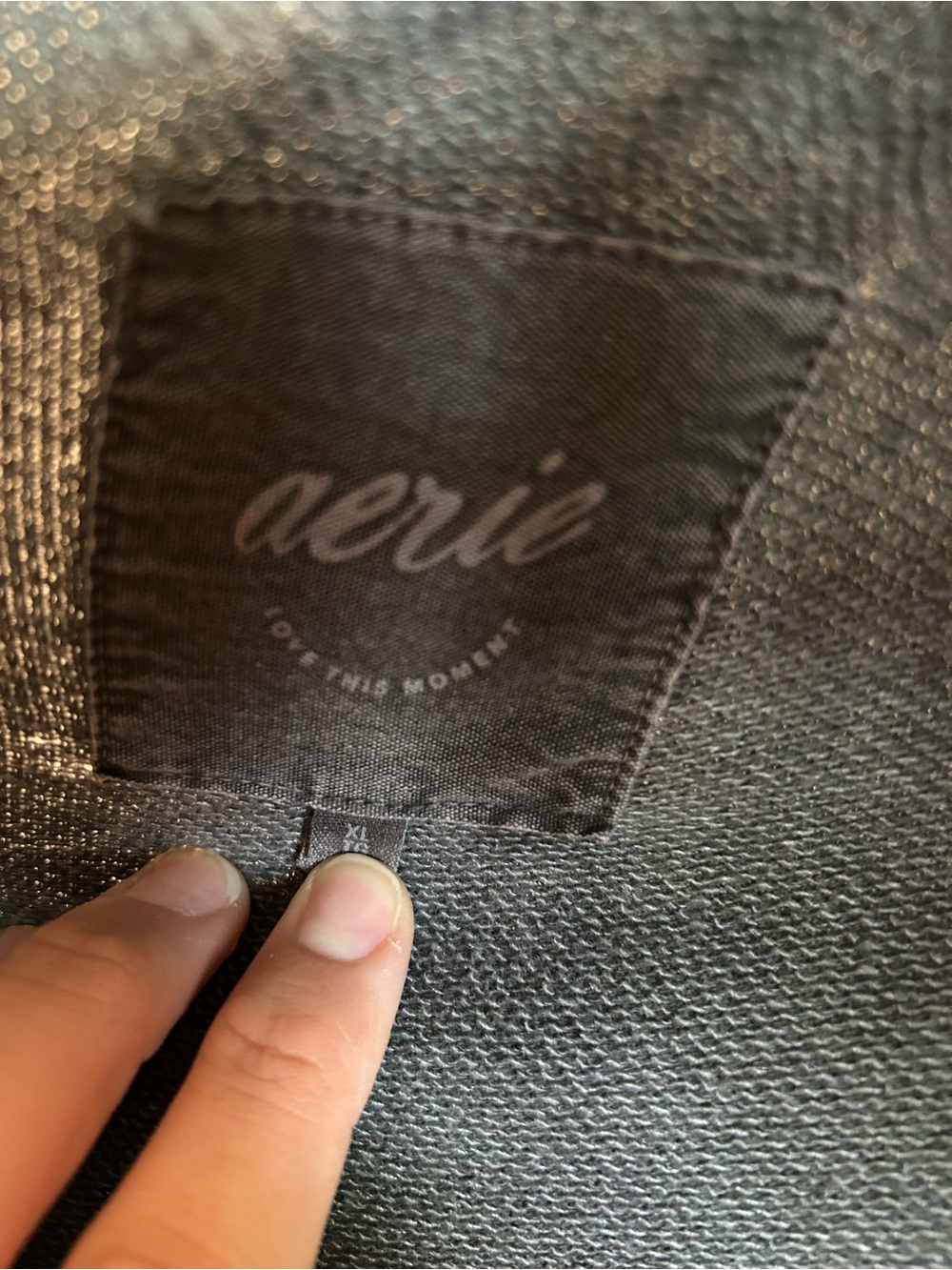 aerie Washed Black Shirt Jacket - Picture 3 of 6